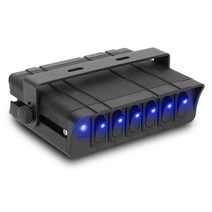 카라반 캠핑카 트레일러 rv 12v 스위치 상자 로커 내구성 알루미늄 6 갱 토글 패널, 푸른