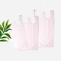 자연으로 돌아가는 친환경 생분해 비닐봉투 (100매) 분리수거 주방 사무실, 생분해봉투(대)100매