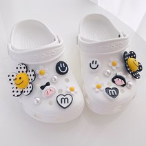 스마일꽃 공주 파츠세트 데이지꽃 진주 신발 장식 실내화 꾸미기 신발참