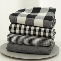 굿팡패브릭 면 20수 선염 체크 블랙시리즈 4종 (8205052), 1mm체크