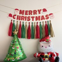 [원팩] 크리스마스 은박풍선 에어벌룬 산타 썰매, 단품