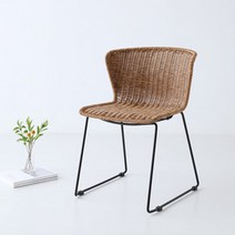 마켓비 ALOTA 의자 라탄 VS9206, 브라운