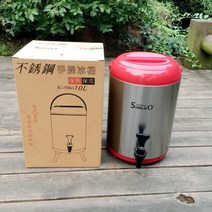 업소용가정용 티컨테이너 홍차 버블티통 차통 리터 버킷 밀크티, 레드 10리터