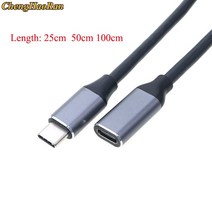 USB C 연장 케이블 유형 Xiaomi/Huawei/Samsung 3.1 여성 증량제 남성, 한개옵션1, 03 100cm