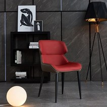 윙 에펠 체어 편한 마카롱 식탁 의자 가죽 투명 회전 북유럽 홈 룸 238, 빨간색