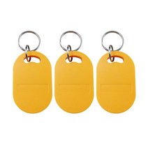 IC + ID 복합 카드 Keyfob 토큰 태그 키 읽기 전용 듀얼 2 in 1 칩 125KHZ EM4100 RFID 13.56MHZ S50 1K 5, 02 Yellow-5Pcs