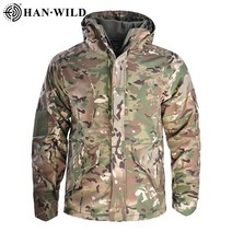 전술자켓 남자 야상 사냥 점퍼 25 °F 군사 의류 남자 전술 카모 멀티캠 바지 사냥 전투 유니폼 방수 에어소프트 육군 겨울 자켓