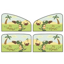 파인굿즈 자석형 차량용 자동차 햇빛가리개1+1, 1개, 앞좌석공룡1+1