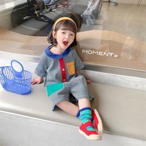 크레용 스트라이프 점프슈트 아동복 여자아동복 남자아동복 여아옷 여아점프슈트 아동의류 유아동복 키즈의류 아동여름옷 남아옷