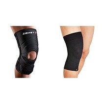 잠스트 (ZAMST) 무릎 무릎 서포터 ZK-7 스포츠 전반 일상 생활 좌우 겸용 L 사이즈 371703 & 무릎 무릎 얇은 서포터 보디 메이트 (BODYMATE) 좌우 겸용 스포츠 전반 일상 생활 L 사이즈 380003 [세트 구입]