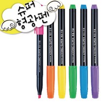 모나미 에딩슈퍼형광펜 1자루/에딩펜/수퍼형광펜/칼라형광펜/모나미형광펜, 보라, 1개
