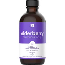 스포츠리서치 엘더베리 삼부커스 12000mg 시럽 글루텐 프리 비건, 120ml, 1개
