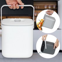 국산 분리 배수통 3L 음식물 뚜껑 쓰레기통 가정용 음쓰통 주방 잔반수거, 음식물쓰레기통 블랙