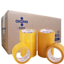 오공본드 OPP 박스테이프 중포장 아크릴타입 50m x 48mm, 황색, 6개