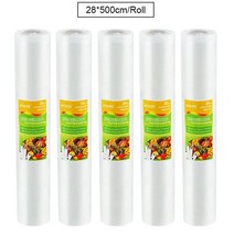 고성능 5 롤로트 진공 실러 봉투 식품 포장 밀봉 기계 포장기 봉지 플라스틱 보호기 1217202528500cm, CHINA_5 rolls 28cmX500cm