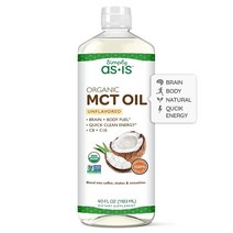 유기농 MCT 오일 C8 & C10 무향 GMO 프리 코코넛 100% 모닝 커피에 적합 빠르고 깨끗한 에너지 709 8ml(25온스) 그대로 제공, 40 Fl Oz