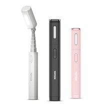 요이치 글로우 조명 LED 블루투스 셀카봉, LED 셀카봉-핑크