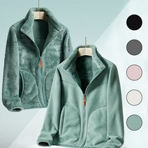로아 양면 뽀글이 점퍼 얇은 양털 후리스 집업 플리스 자켓