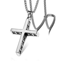 ﻿남자 십자가 목걸이 Fashion Men's Cross Chain Necklace Jewelry Religious Pendant For Birthday Annive