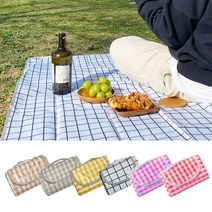 피크닉 돗자리 매트 방수 캠핑 대형 미니 야외 체크 휴대용 만다라트, 옐로우