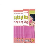 롯데 고무장갑 핑크 소, 5개