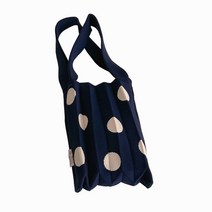 [도트무늬] 감탄사 큐티 도트무늬 여행소품 플리츠 니트 손가방