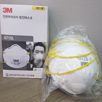 3M 안면부여과식 방진 마스크 8710L 2급 20개입 분진 미스트 공업용 산업용