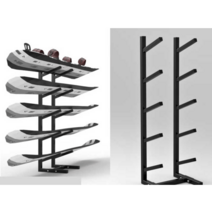 롱보드 스노우보드 정리대 서핑 진열 스키 걸이 홀더, 블랙 25x25x85cm - 5개 선반