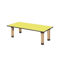 교연교구 유치원 어린이집 키즈 전용 좌식 책상 테이블 [소형] 우레탄 사각 [H230], 노랑