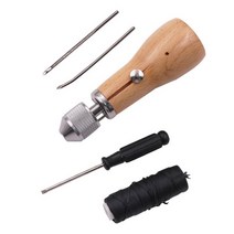 DIY 가죽 손 재봉틀 왁스 스레드 재봉 도구 공예 가장자리 바느질 벨트 스트립 슈메이커 핸드 스티처, B