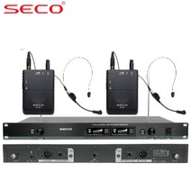 세코(SECO) DX-3300RBH 2CH VHF 무선 벨트팩 헤드셋마이크 시스템 200Mhz 듀얼 충전기 별매! 바디팩 핸드 타입변경 가능 국산! 핀 헤드셋마이크 별매!, 벨트팩(헤드셋마이크), 벨트팩(핀마이크)