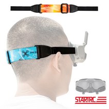 STARTRC DJI 아바타 AVATA FPV 고글 2 v2 헤드 스트랩 탄성 조절 밴드 커버, 레드