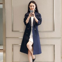 다올 2019 여성 가을 슬림 트렌치코트