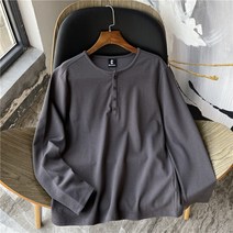 헨리넥긴팔티 ODM 정함 짜다 노 으 야옹 문 원단 세로 왕골 롱슬리브티 남자 초 가을 오피스 2641778014
