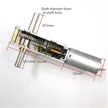 더블 샤프트 길이 19.5mm DC 미니 기어 모터 1.5V 3V 6V 12V 24V 속도 3.5rpm 120rpm 금속 박스 DIY WGF180-55, [16] 12V 90rpm
