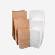 각대봉투 미니페이퍼백 크라프트종이봉투 붕어 빵봉투, 색상/사이즈, 대 - 화이트