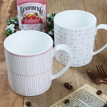 한국도자기 레트로 핑크 머그컵세트 2P, 선물포장O