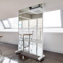 워너비가구 전신거울 프리미엄 이동식 대형 단면 전신거울, 화이트1200x1880