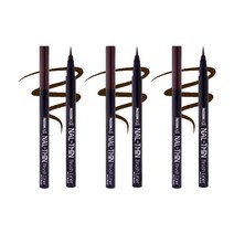 패션캣 날씬 펜 아이라이너 0.5g, 3개, No.2 Brown