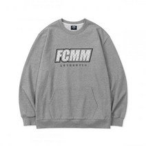 FCMM 어블릭 글램핑 맨투맨 멜란지 그레이