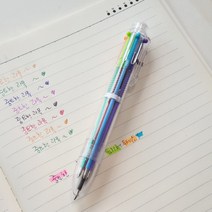 투명 올인원 6색 볼펜 문구덕후 학용품 중고생 필기