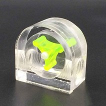 2 Way G1/4 Thread 3 Impeller Easy Install Measuring Tools Flow Meter Acrylic Indicator Office Durabl, 04 Green Semicircle