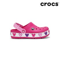 크록스 [크록스] 키즈 펀랩 미키마우스 라이트 클로그 핑크 204994-6X0