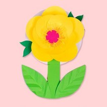 5인세트 봄꽃만들기 캠핑놀거리 미술놀이키트 어린이집 자연물, 1.노랑 꽃 합포장