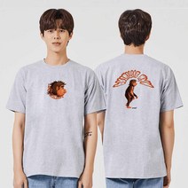 원시인 맞춤 캐쥬얼 그래픽 라운드티 반팔티 티셔츠 티셔츠 프린트인쇄 티셔츠주문제작 남자 가족티