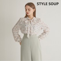 [숲] 플로럴 타이 블라우스(SY3LSG1)