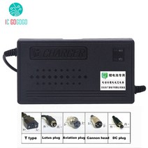 인산철 배터리 시동 충전기 60V 5A ebike 리튬 이온 LiPo Lifepo4 철 인산 염 전기 자전거 모터 67.2V 71.4V 73V 17S 20S 셀, [02] for Li-ion  71.4V, [03] Cannon head plug
