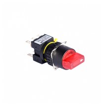 2A2B 2단 수동복귀 LED 타입 셀렉터 원형 스위치 16mm KSL16S2-L2, 레드 [KSL16S2-L2R]