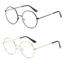 패션 다각형 복고풍 안경테 학생 동글이 금속