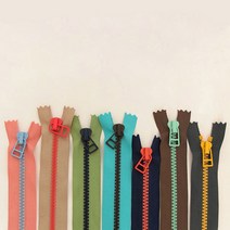 소잉데일리 소품 지퍼 모음_ 20cm~100cm 가죽 컬러믹스 등 60여종, 네이비&코랄, 7. 5호 투컬러 믹스지퍼_70cm